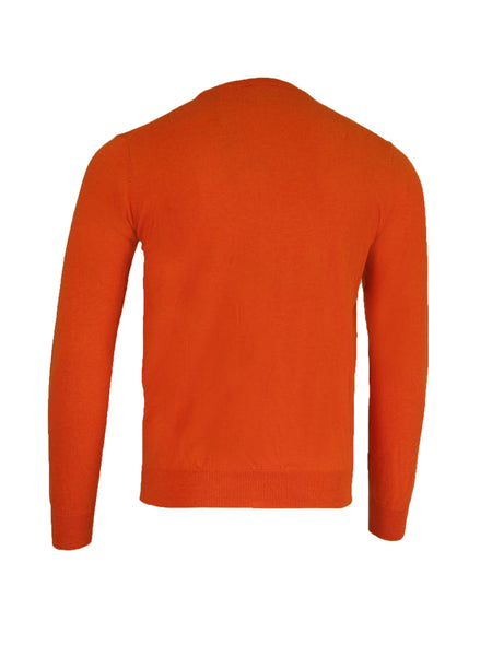 GANT Men's Pumpkin Orange Cotton Wool Crew Neck Sweater Size M 83101 $130 NWT