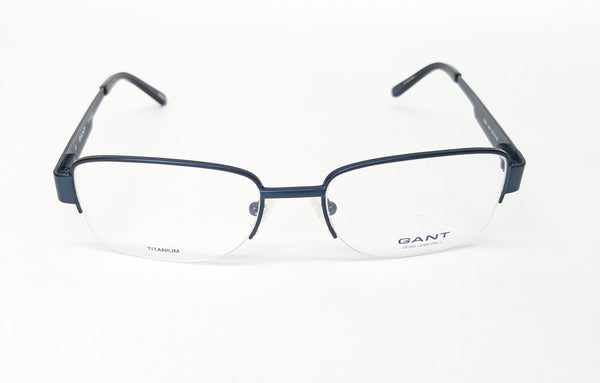 GANT Men's Half Frame G3011 Eyeglass Frames 53-18-145 -Satin Navy  NEW