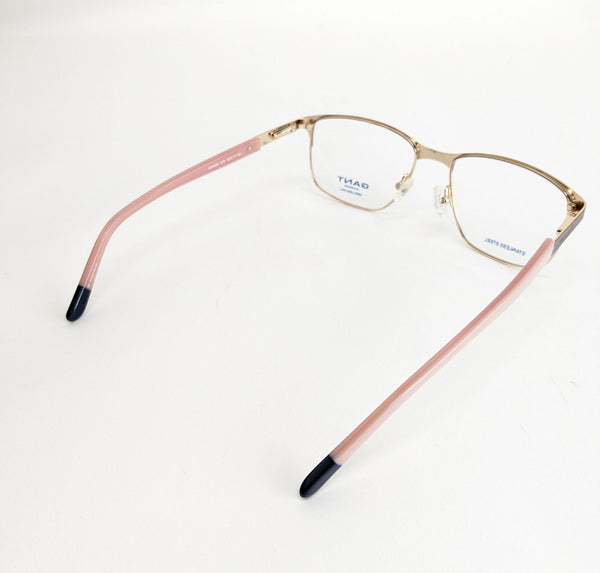 GANT Women's Square Metal GA4034 Eyeglass Frames 52-17-135  -Pink NEW