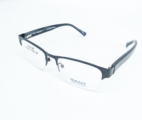 GANT Half Rim GA501A-3 Eyeglass Frames 52-18-140 -Black  NEW