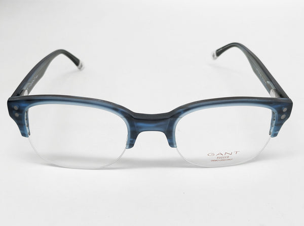 GANT RUGGER Men's Half Rim Tosh Eyeglass Frames 50-20-145  -Matte Blue NEW