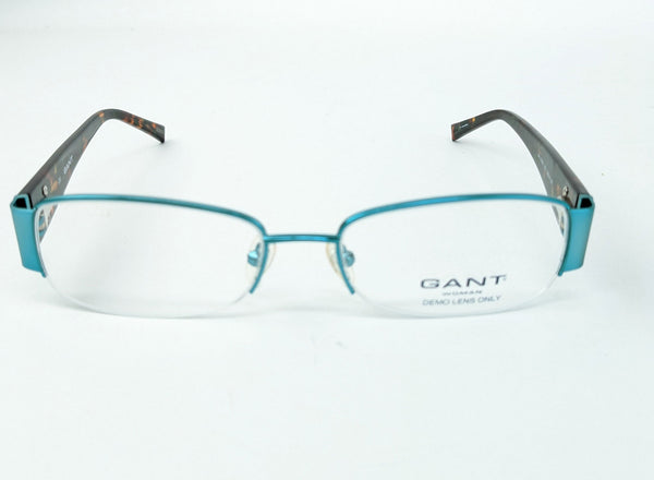 GANT Women's Half Rim Lyden Jeweled Eyeglass Frames 52-17-438 -Teal NEW