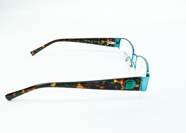 GANT Women's Half Rim Lyden Jeweled Eyeglass Frames 52-17-438 -Teal NEW