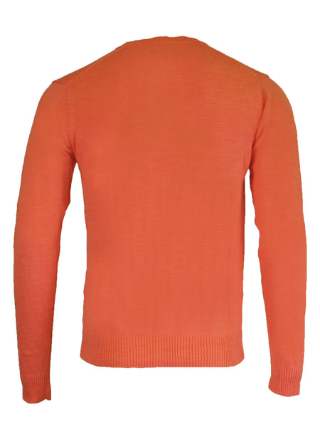 Gant Men's Natural Cotton V-Neck Sweater, Medium, Light Coral
