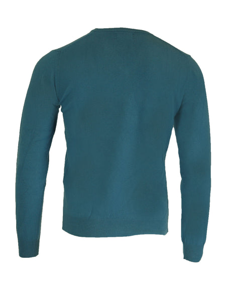 Gant Men's Superfine Lambswool V-Neck Sweater, Medium, Ink Blue