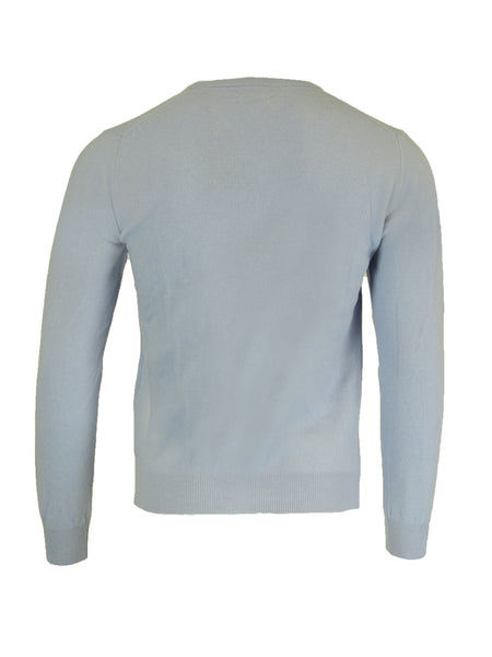 Gant Men's Superfine Lambswool V-Neck Sweater, Medium, Lake Blue