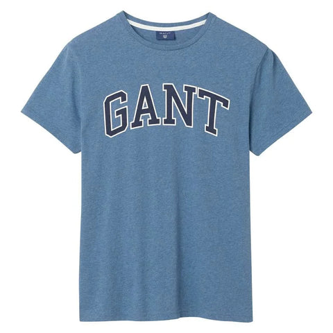 GANT Men's Denim Blue Outline Short Sleeve T-Shirt Size Medium NWT