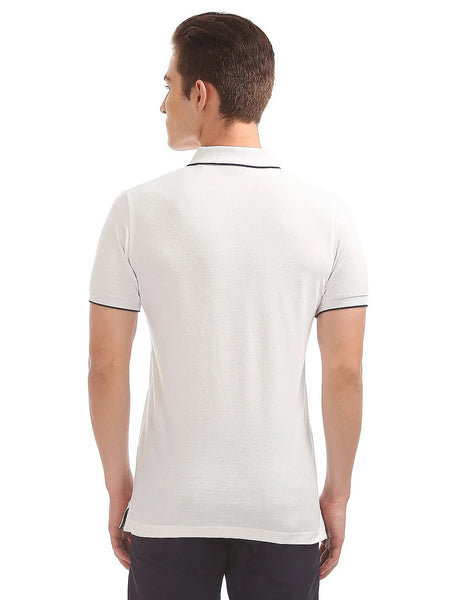 GANT White American Flag Patch Pique Rugger Polo 2022011 Size M NWT