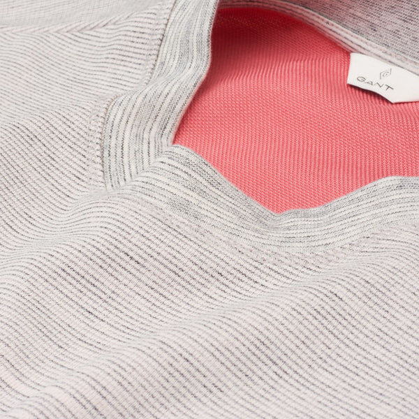 Gant Diamond G Men's Sweat Crew Sweatshirt, Soft Grey Melange, Medium