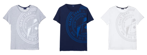 Gant Men's Oversize Crest Print Short Sleeve T-shirt (224121)