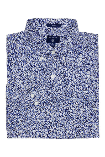 GANT College Blue Rose Dot Print Button Down Shirt 3002170 Size M NWT