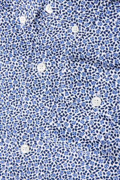 GANT College Blue Rose Dot Print Button Down Shirt 3002170 Size M NWT