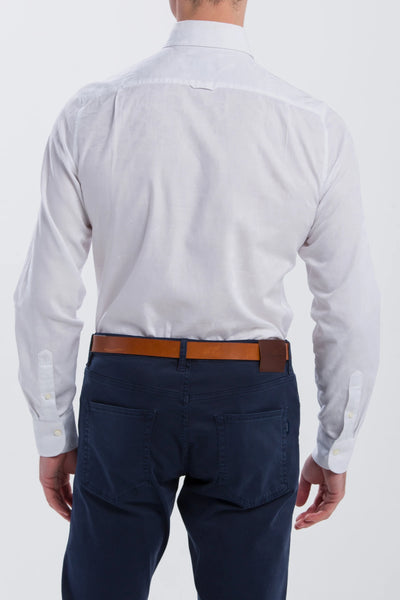 GANT White Rose Jacquard Slim Fit Point Collar Shirt 3002076 Size M NWT