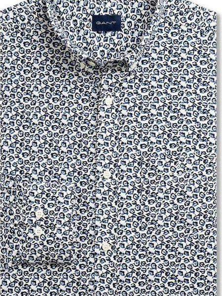 GANT Eggshell Micro Floral Print Button Down Shirt 3004970 Size M NWT