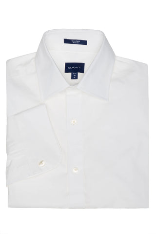GANT White Tech Prep Broadcloth  Point Collar Shirt 3053114 Size M NWT