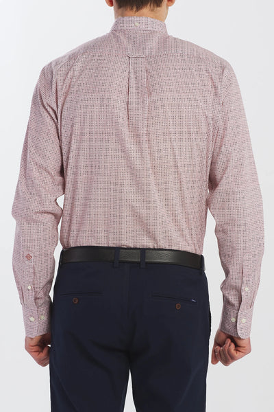 GANT Mahogny Red Signature Print Button Down Shirt 3006160 Size M NWT