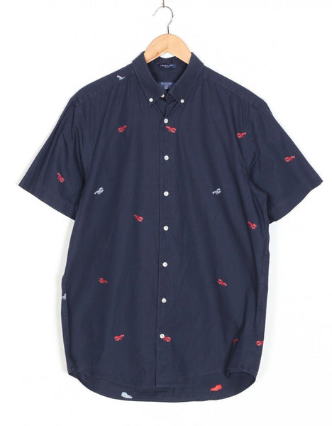GANT Classic Blue Lobster Fil Coupe Button Down Shirt 3007331 Size M NWT