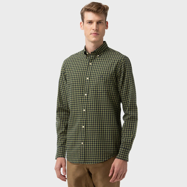 GANT Loden Green Buffalo Check Button Down Shirt 3011230 Size M NWT