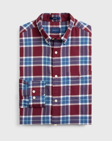 GANT Port Red Winter Twill Heather Button Down Shirt 3011330 Size M NWT