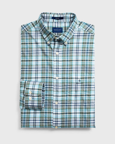GANT Loden Green Winter Twill Heather Button Down Shirt 3011430 Size M NWT