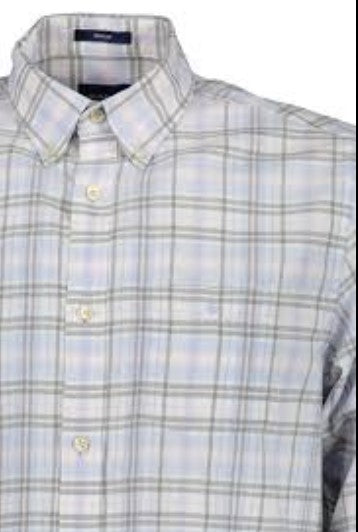 GANT Hamptons Blue Winter Twill Heather Button Down Shirt 3011430 Size M NWT