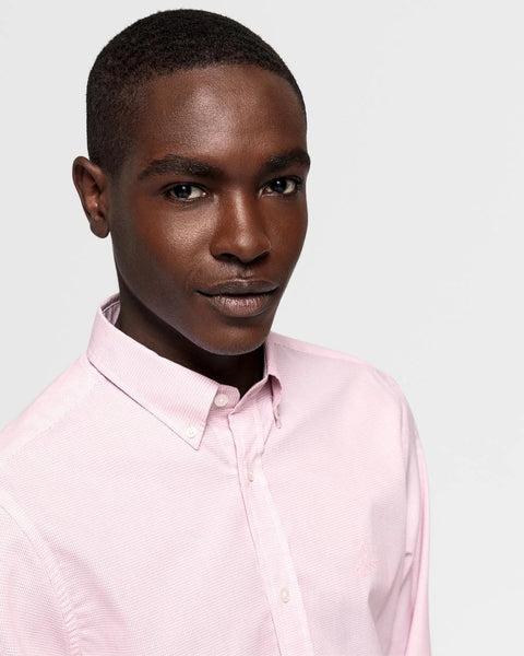 GANT Pink Rose Tech Prep Royal Slim Button Down Shirt 3015332 Size M NWT