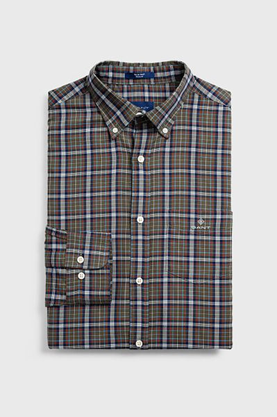GANT Sea Turtle Tech Prep Jaspe Plaid Button Down Shirt 3019330 Size M NWT