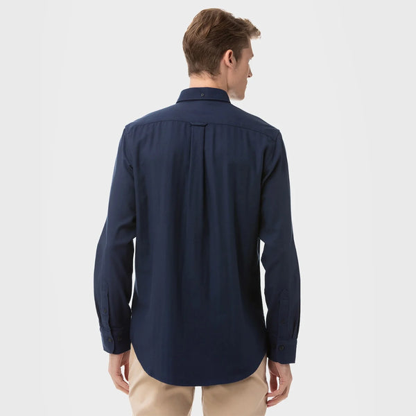 GANT Navy Tech Prep Herringbone Button Down Shirt 3020030 Size M NWT