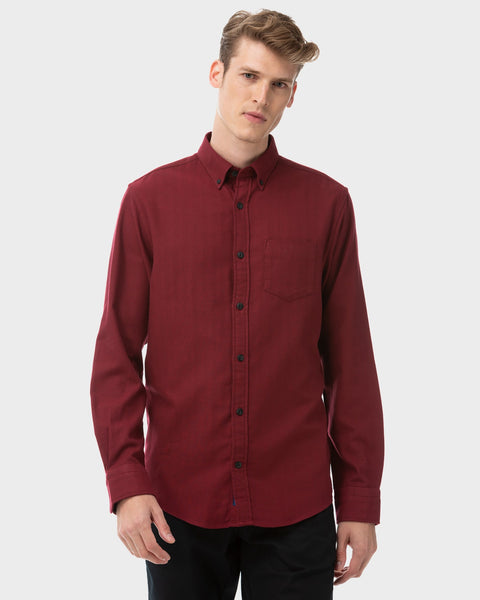 GANT Port Red Tech Prep Herringbone Button Down Shirt 3020030 Size M NWT