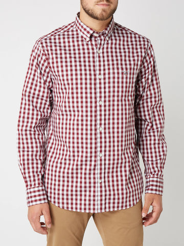 GANT Mohogny Red Heather Oxford Button Down Shirt 304110 Size M NWT