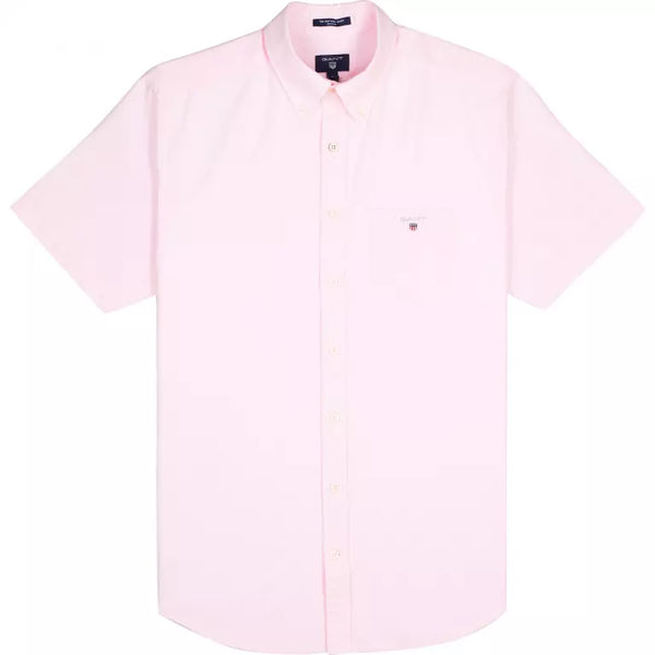GANT Men's Light Pink Short Sleeve Oxford Button Down Shirt Size M NWT