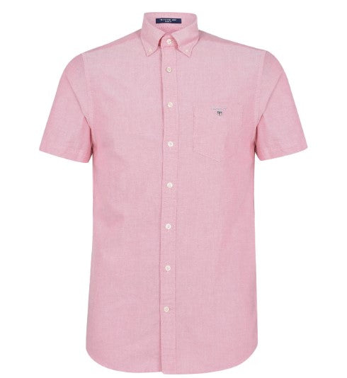 GANT Men's Watermelon Red Short Sleeve Oxford Button Down Shirt Size M NWT