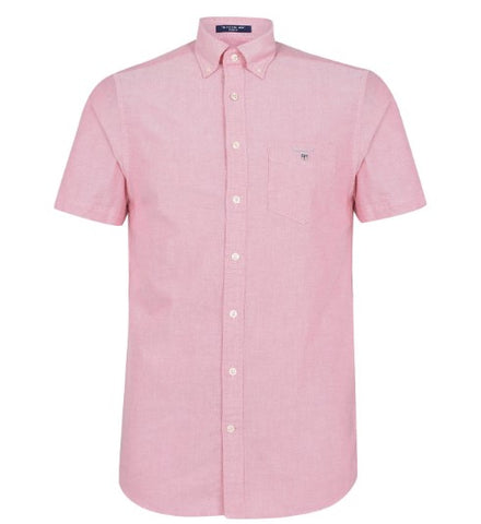 GANT Men's Watermelon Red Short Sleeve Oxford Button Down Shirt Size M NWT
