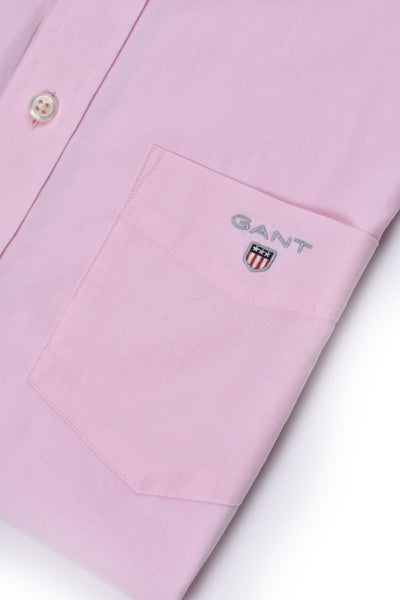 GANT Men's Shadow Rose Short Sleeve Broadcloth Button Down Shirt Size M NWT