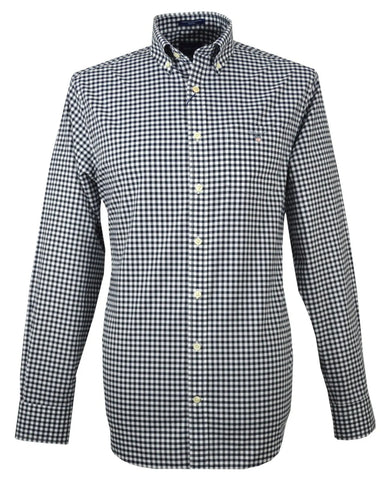GANT Marine Broadcloth Gingham Button Down Shirt 3046700 Size M NWT