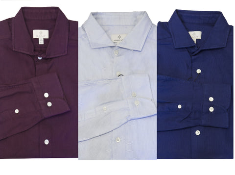 GANT DIAMOND G Men's Fitted Cocktail Cuff Dress Shirt 3050766 Size M $225 NWT