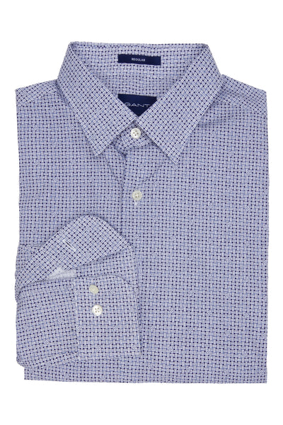 GANT Hamptons Blue Signature Print Hidden Button Down Shirt 3051710 Size M NWT