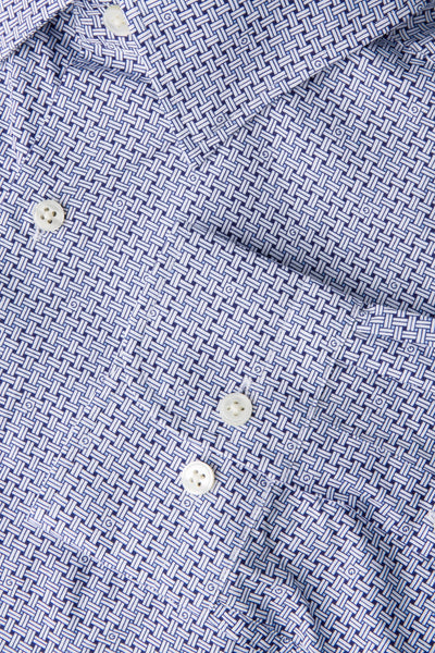 GANT Hamptons Blue Signature Print Hidden Button Down Shirt 3051710 Size M NWT