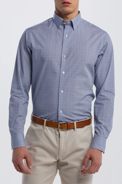 GANT Hamptons Blue Signature Print Hidden Button Down Shirt 3051710 Size M NWT