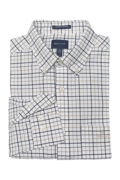GANT Sea Turtle Beefy Oxford Check Button Down Shirt 3005470 Size M NWT