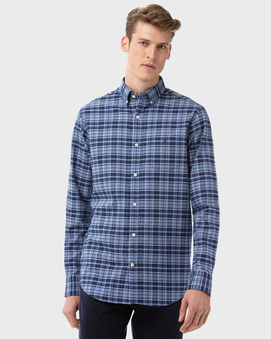 GANT Dusty Purple Heather Oxford Check Button Down Shirt 3058200 Size M NWT