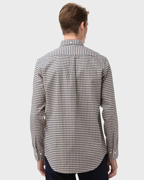 GANT Warm Khaki Heather Oxford Check Button Down Shirt 3058300 Size M NWT