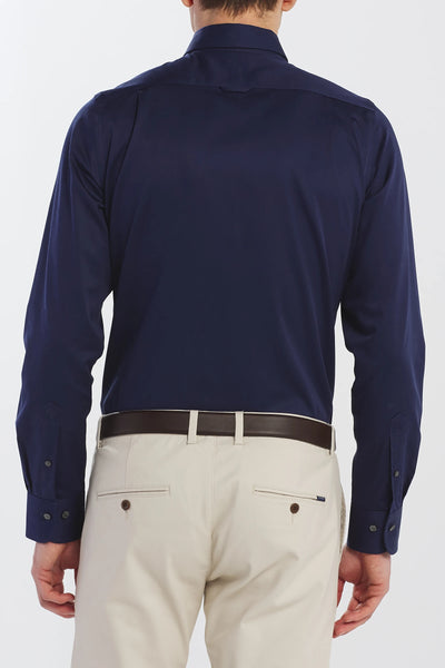 GANT Persian Blue Slim Stretch Sateen Town Collar Shirt 3058406 Size M NWT