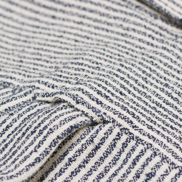 GANT RUGGER Evening Blue Boucle Microstripe Short Sleeve Shirt 341164