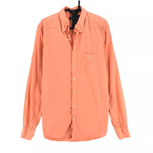 GANT Sunset Coral Malibu Madras Button Down Shirt 343200 Size Medium