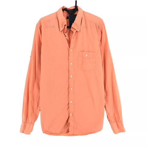 GANT Sunset Coral Malibu Madras Button Down Shirt 343200 Size Medium