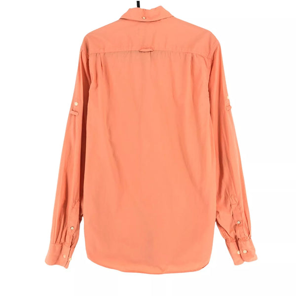 GANT Sunset Coral Malibu Madras Button Down Shirt 343200 Size Medium
