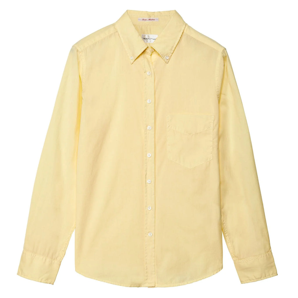 GANT RUGGER Men's Lemon Yellow Luxe Madras Button Down Shirt 344360 Size S