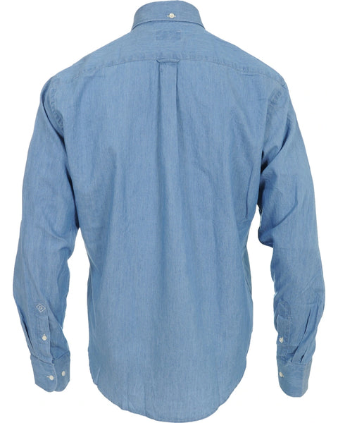 GANT RUGGER Men's Light Indigo Luxury Indigo Shirt 348700 Size X-Small