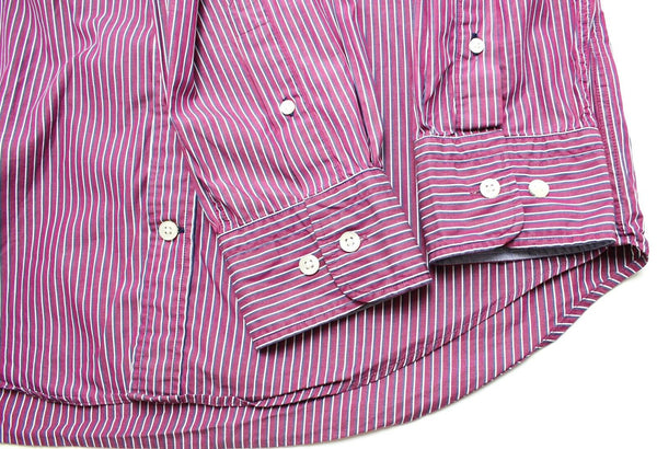 GANT Men's Plum Striped Empire Poplin Button Down Shirt Size Large NWT